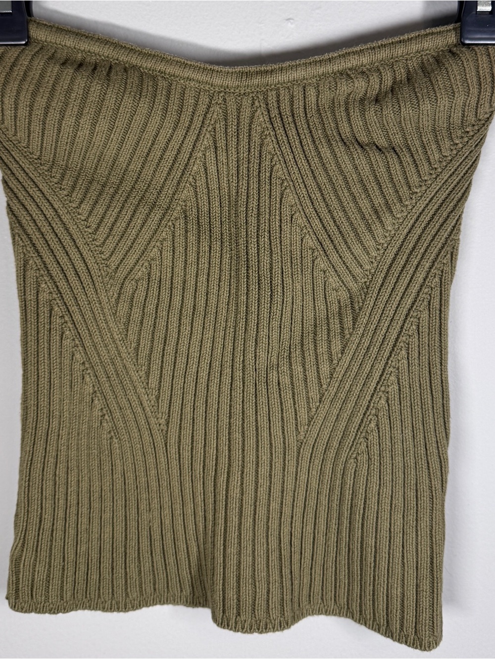 Express Olive Green Ribbed‎ Knit Tank Top